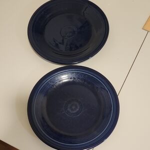 2000's Fiestaware 2 Colbolt Blue Dinner Plates